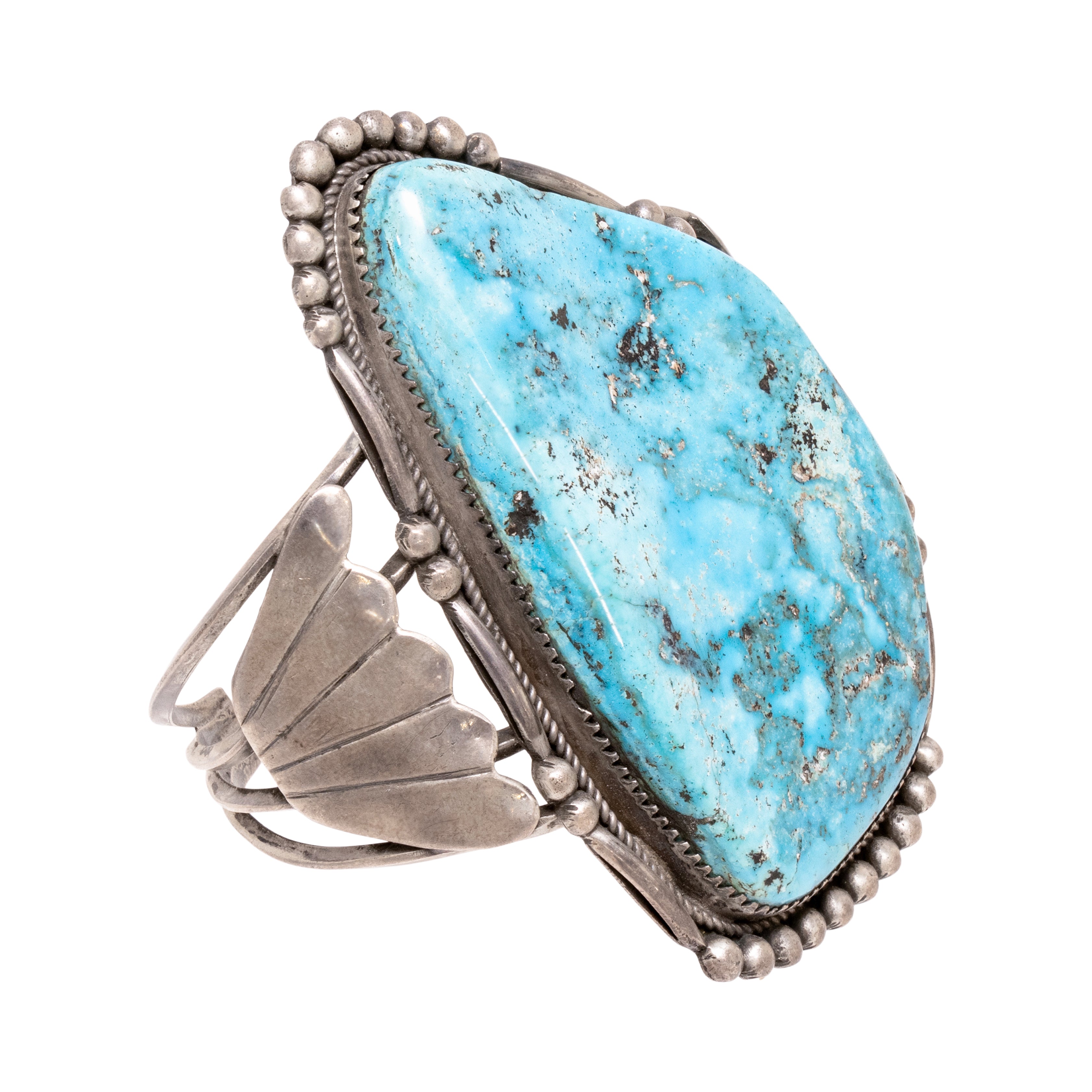 Navajo Single Turquoise Slab Bracelet