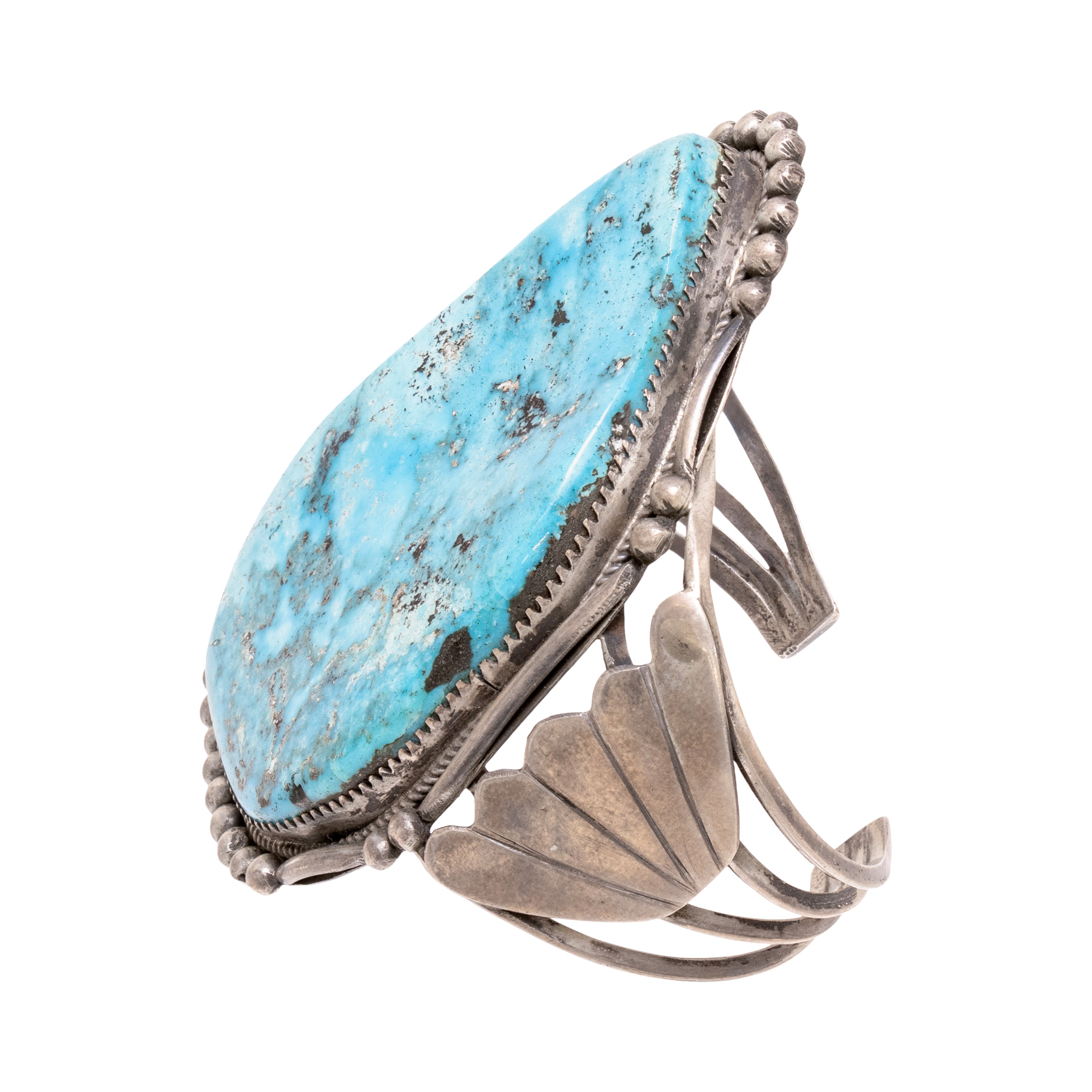 Navajo Single Turquoise Slab Bracelet