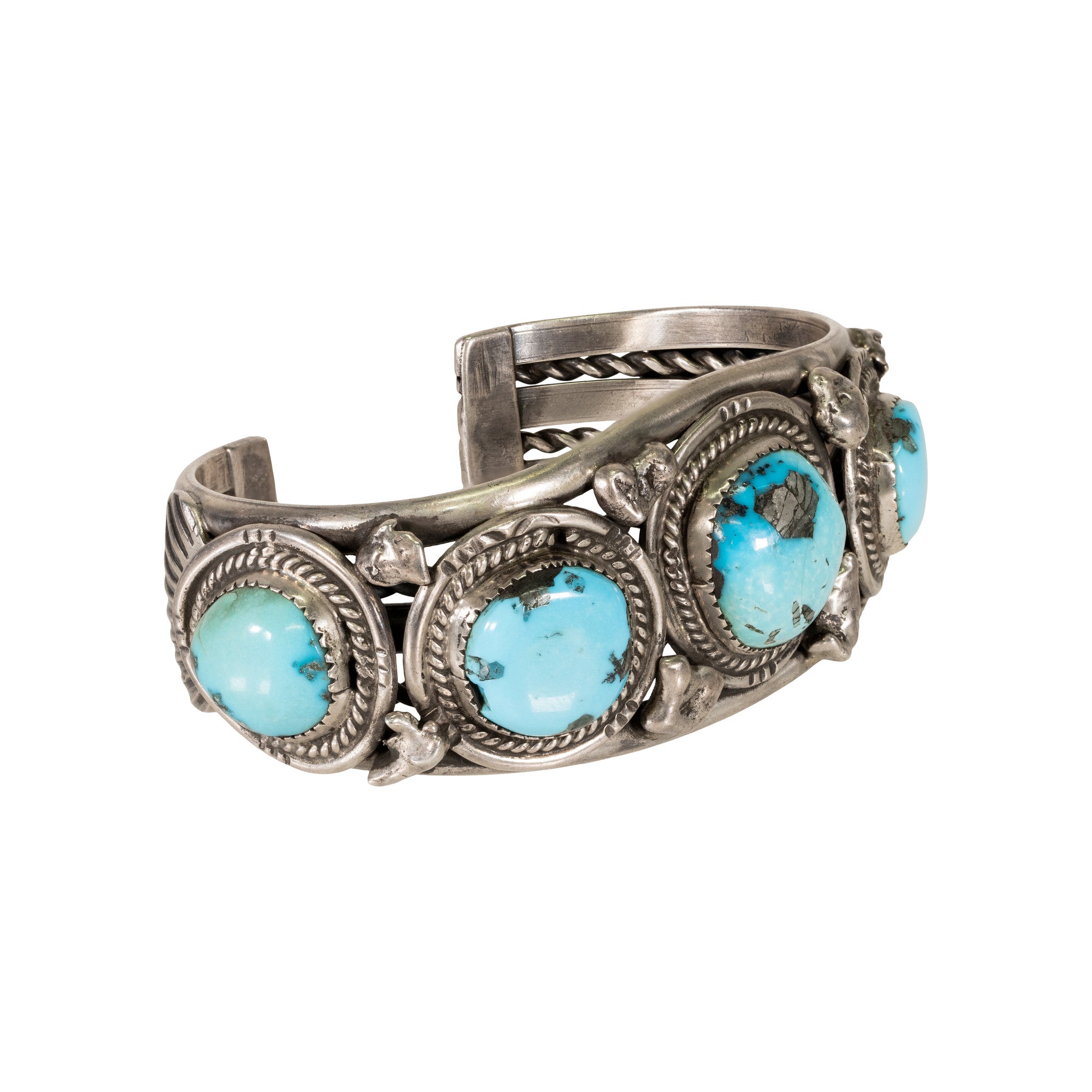 Navajo Kingman Turquoise and Sterling Bracelet