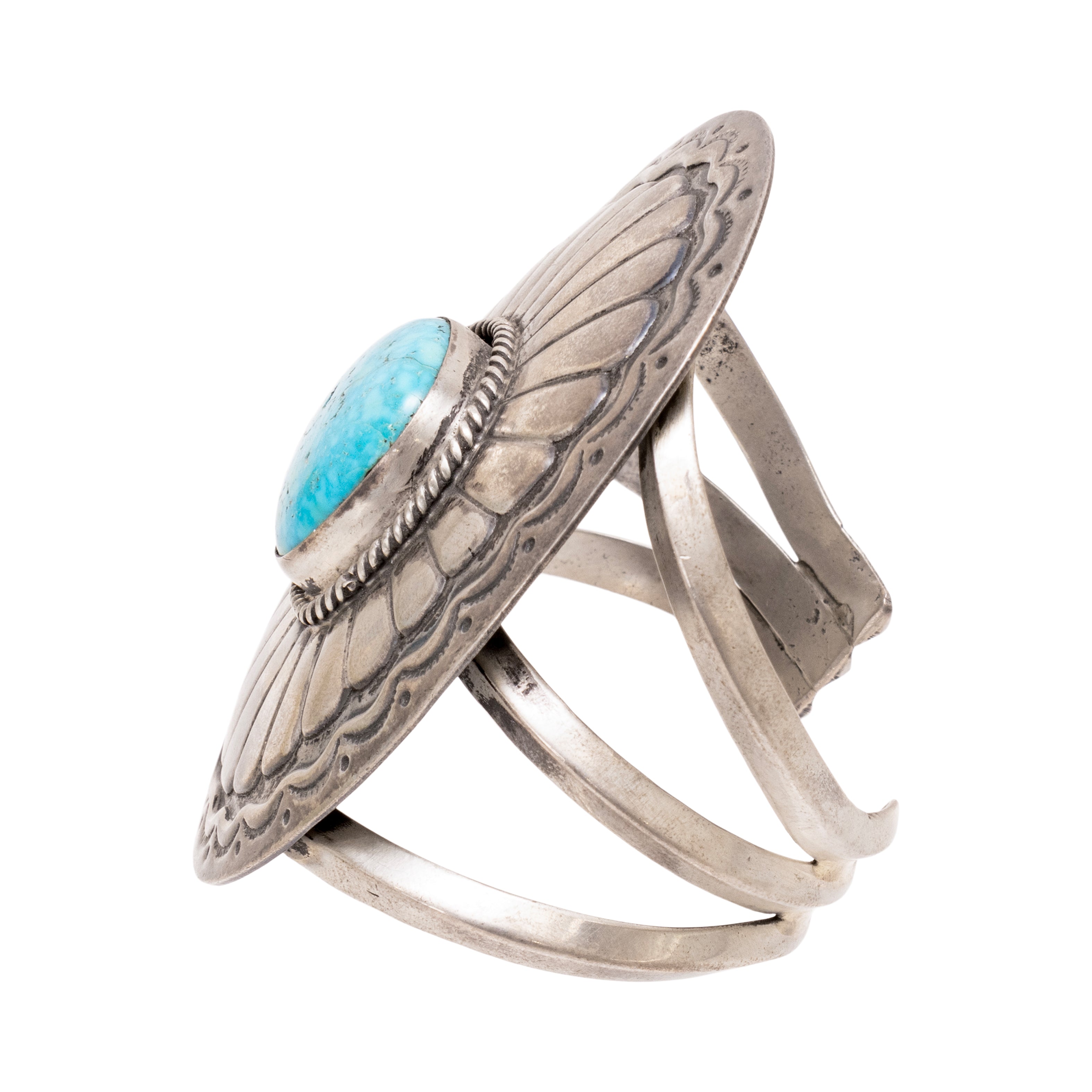 Navajo Turquoise Concho Bracelet