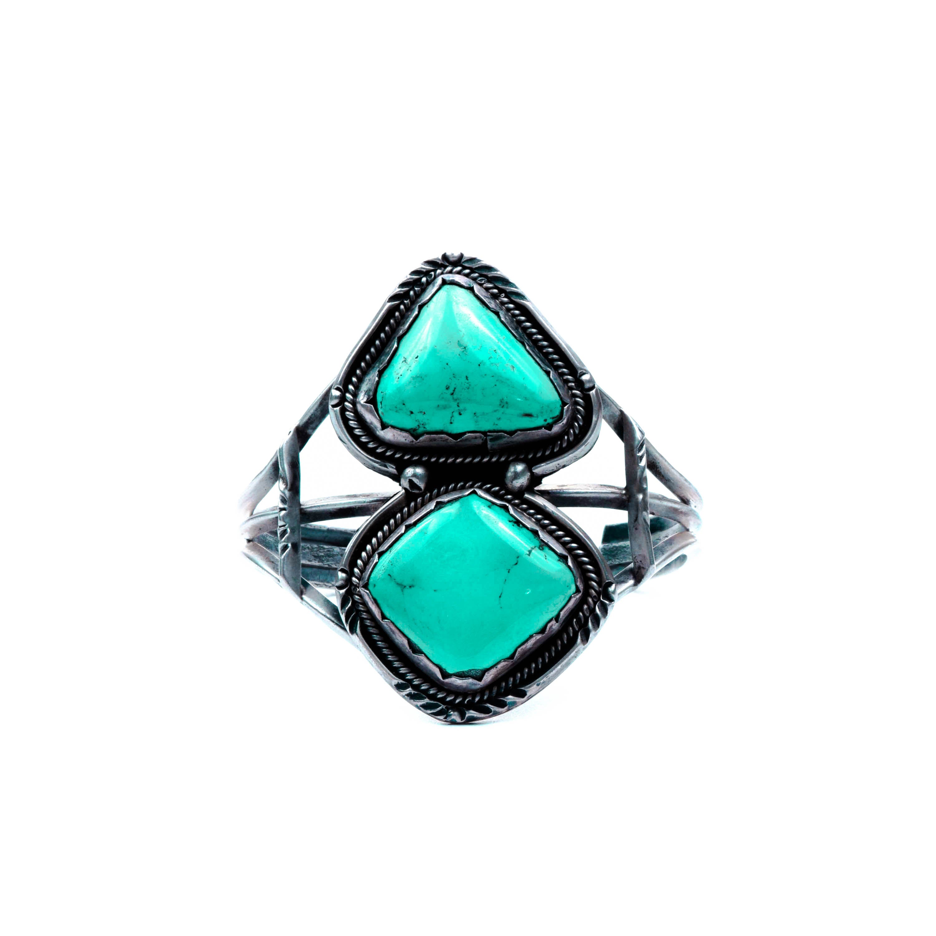 Two Slab Turquoise Bracelet, Jewelry, Bracelet, Native