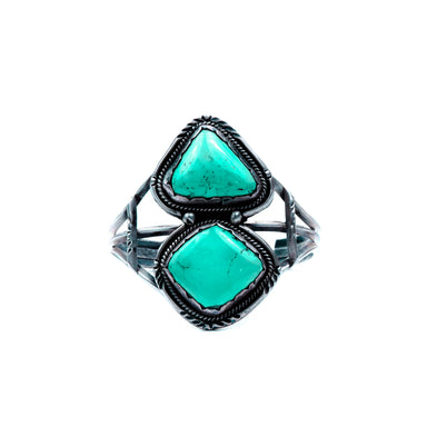 Two Slab Turquoise Bracelet, Jewelry, Bracelet, Native