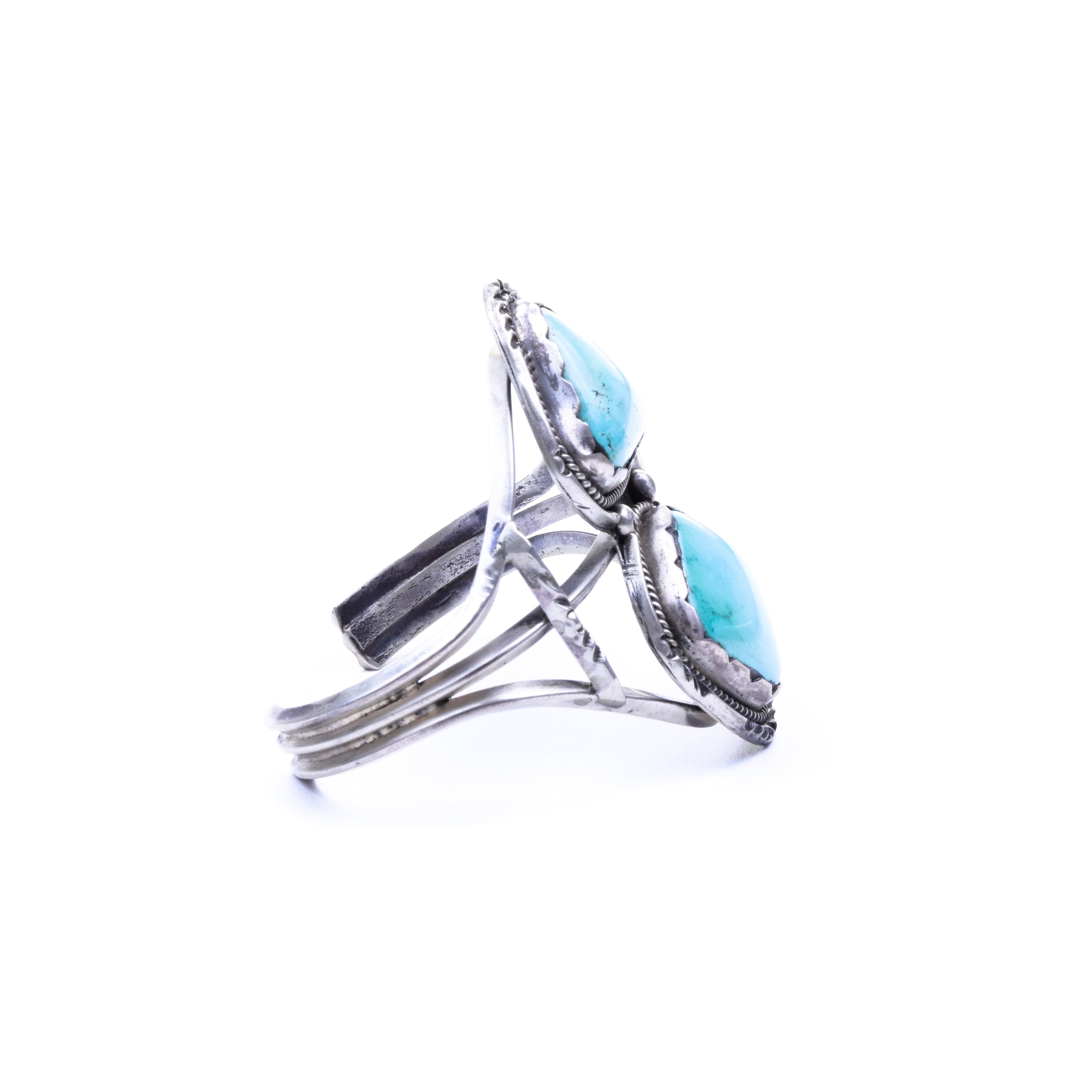 Two Slab Turquoise Bracelet
