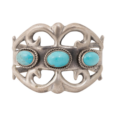 Navajo Sand Cast Openwork Bracelet, Jewelry, Bracelet, Native