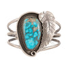 Navajo Turquoise Bracelet with Leaf Wrap, Jewelry, Bracelet, Native