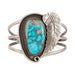 Navajo Turquoise Bracelet with Leaf Wrap, Jewelry, Bracelet, Native