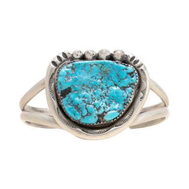 Navajo Single Slab Bracelet With Beads, Jewelry, Bracelet, Native