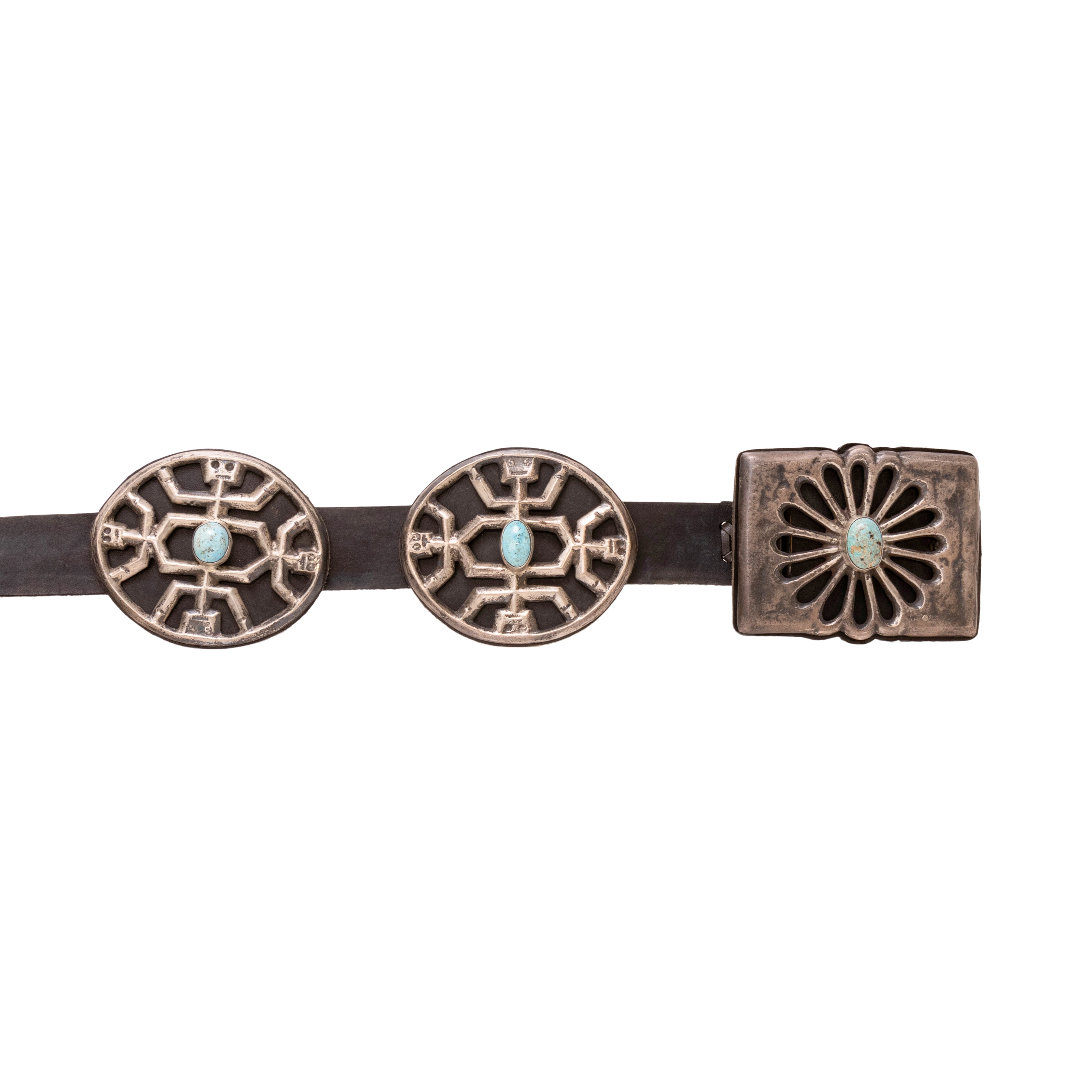 Navajo Sand Cast Concho Belt