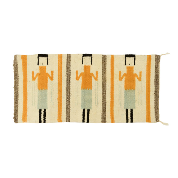 Navajo Three Figure Yei, Native, Weaving, Wall Hanging