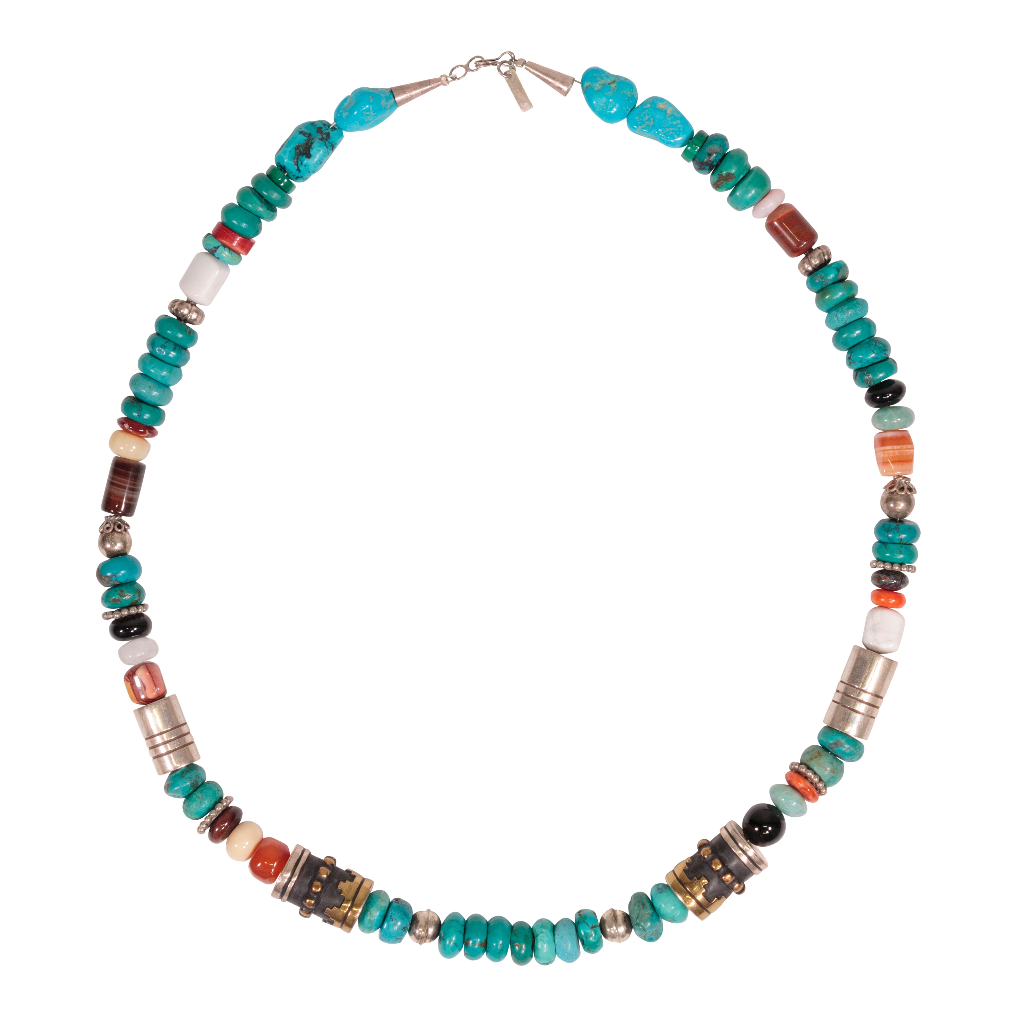 Multi-Stone Necklace by Tommy Singer, Jewelry, Necklace, Native