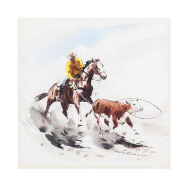 Roping by Stanley Long, Fine Art, Painting, Western