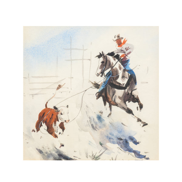 The End of the Rope by Stanley Long, Fine Art, Painting, Western