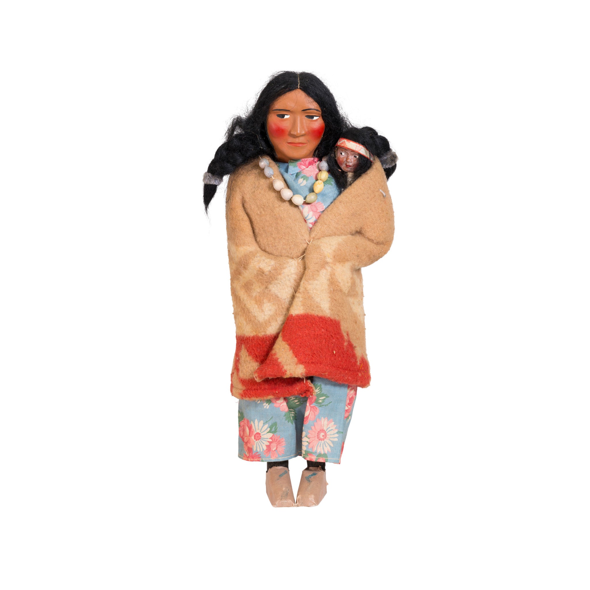 Squaw with Papoose Skookum Doll, Furnishings, Decor, Skookum