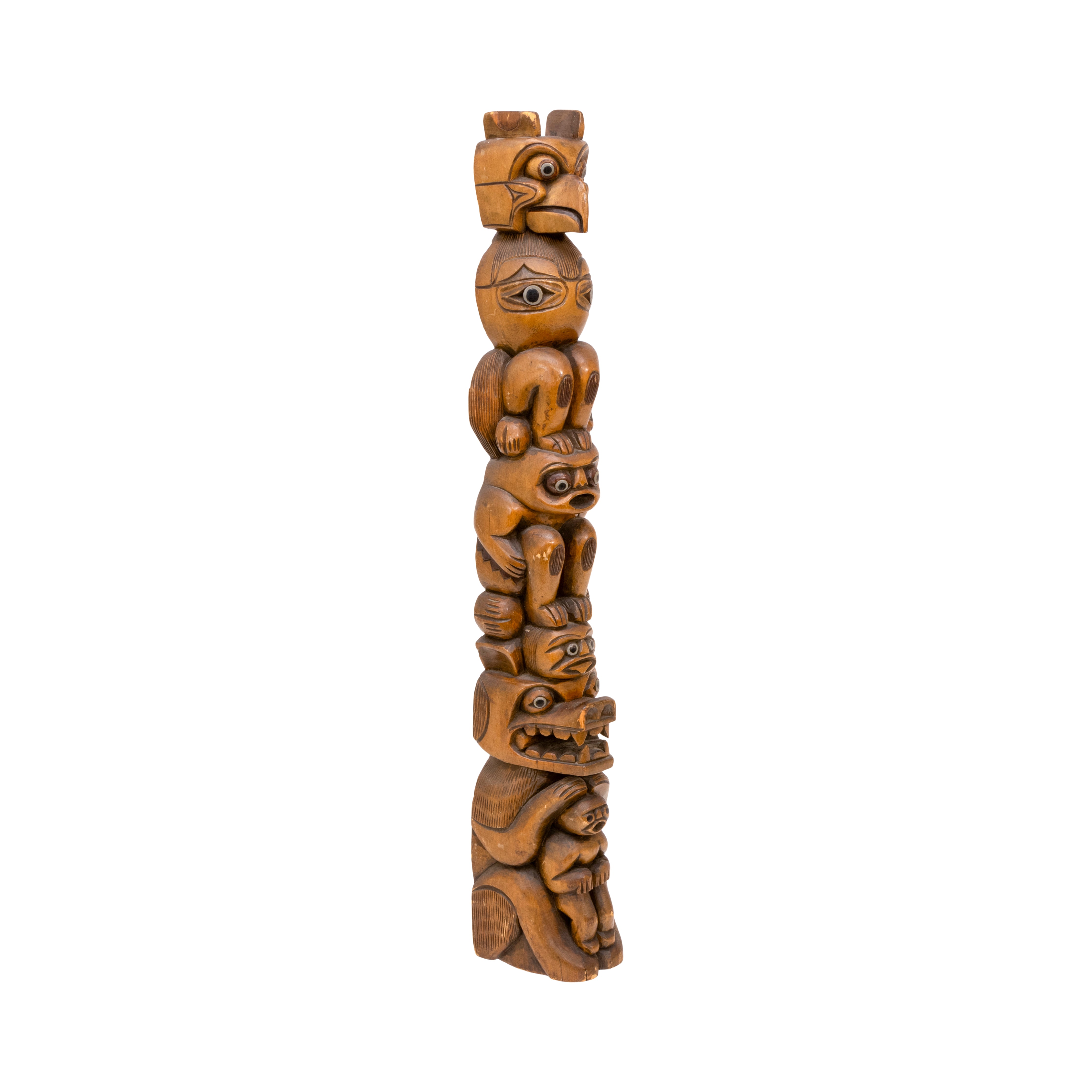 Mowachaht/Nuu-chah-nulth Model Totem by Jimmy John