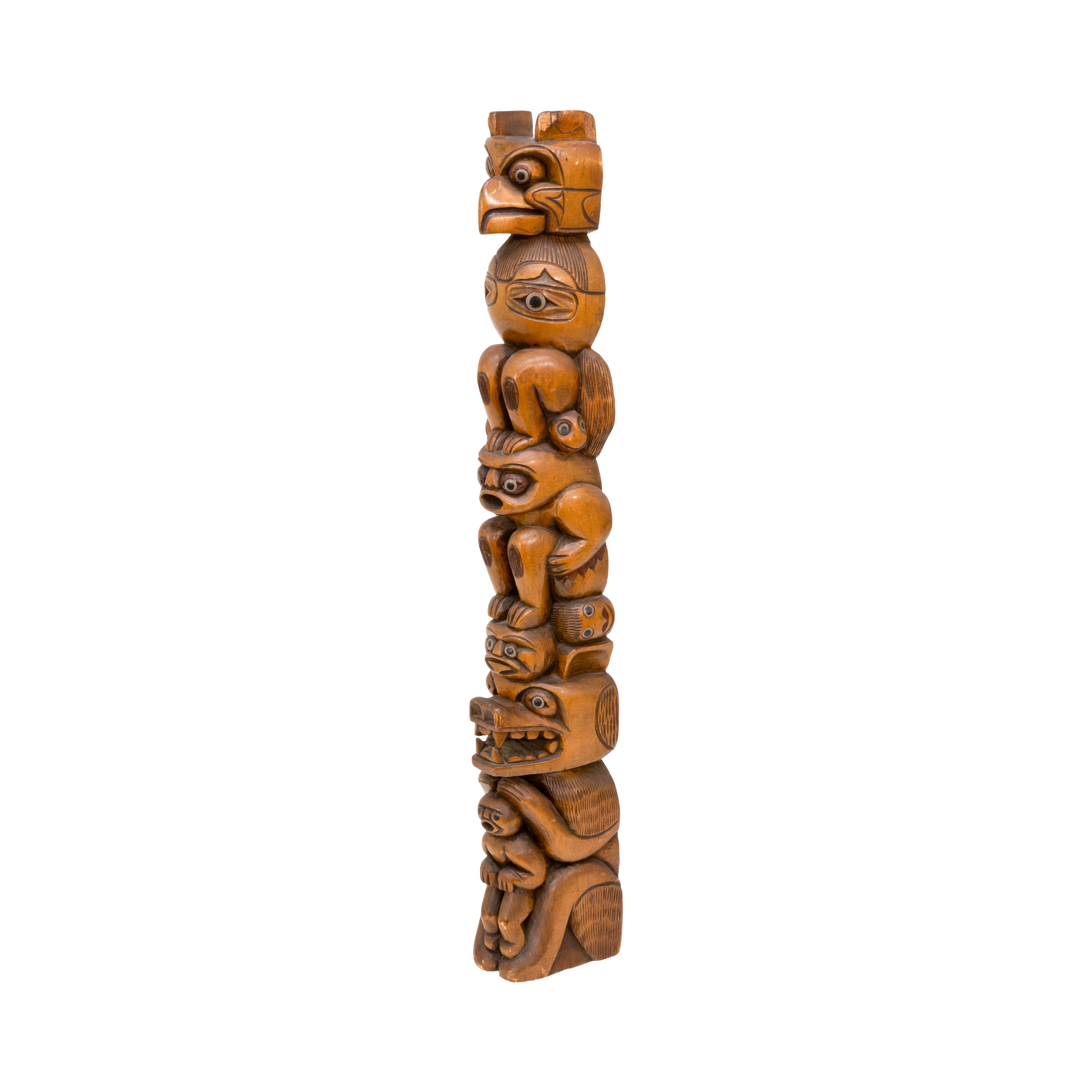 Mowachaht/Nuu-chah-nulth Model Totem by Jimmy John