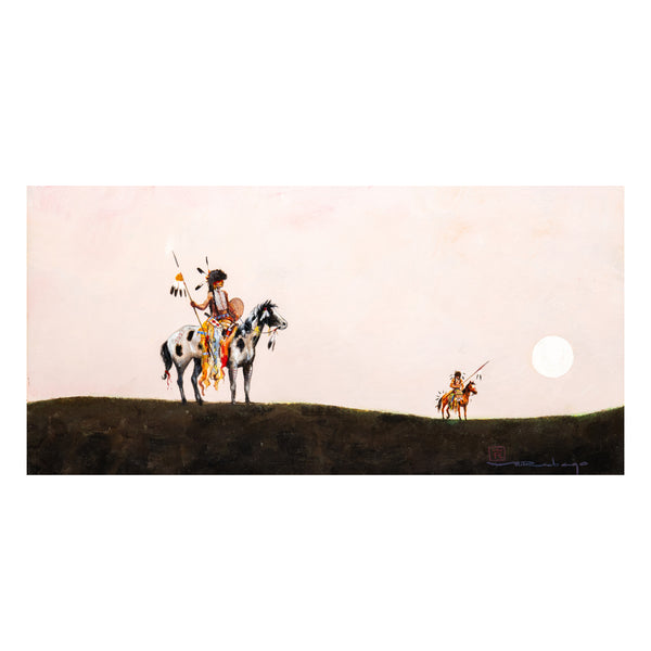 "Enemies" by Mario Rabago, Fine Art, Painting, Native American