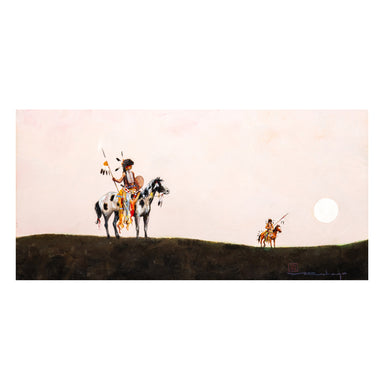 "Enemies" by Mario Rabago, Fine Art, Painting, Native American