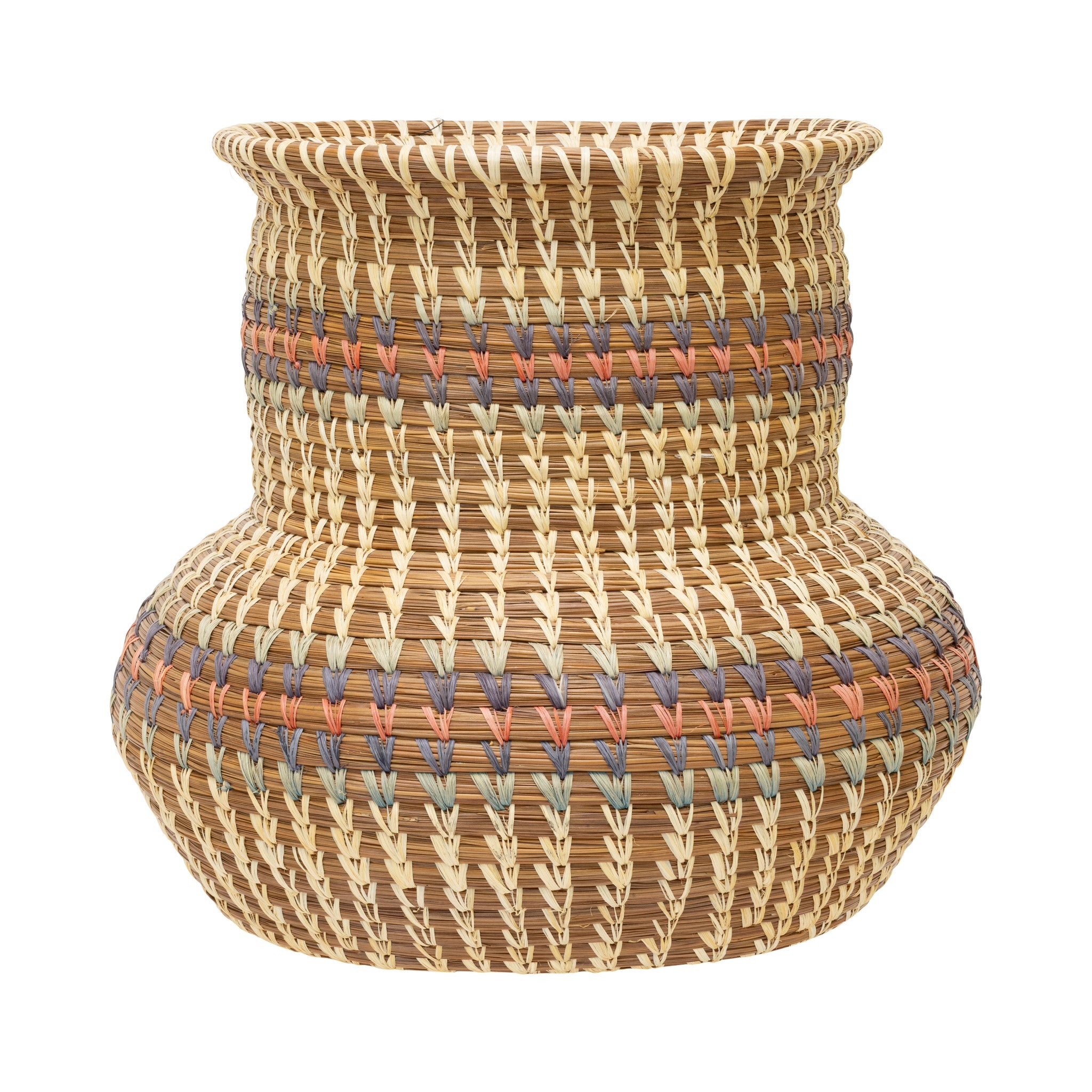 Seminole Basket, Native, Basketry, Vertical