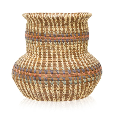 Seminole Basket, Native, Basketry, Vertical