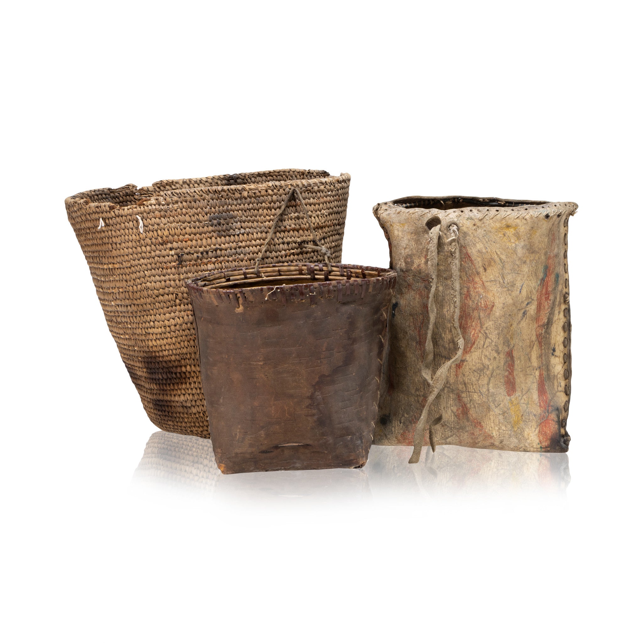 Coeur d'Alene Tribe Berry Baskets, Native, Basketry, Vertical