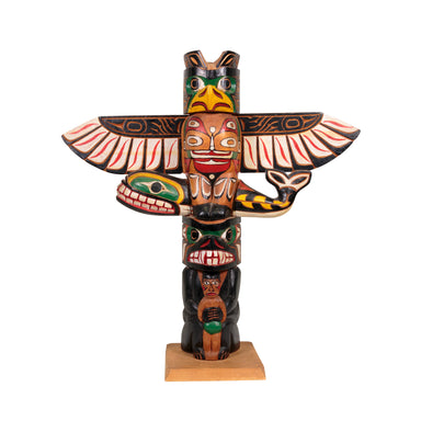 Coast Salish Thunderbird Totem, Native, Carving, Totem Pole