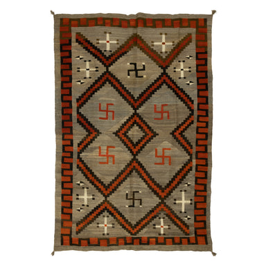 Navajo Crystal with Whirling Logs, Native, Weaving, Floor Rug