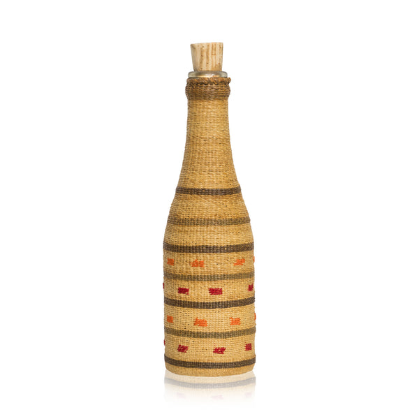 Aleut Attu Bottle Basket, Native, Basketry, Bottle Basket