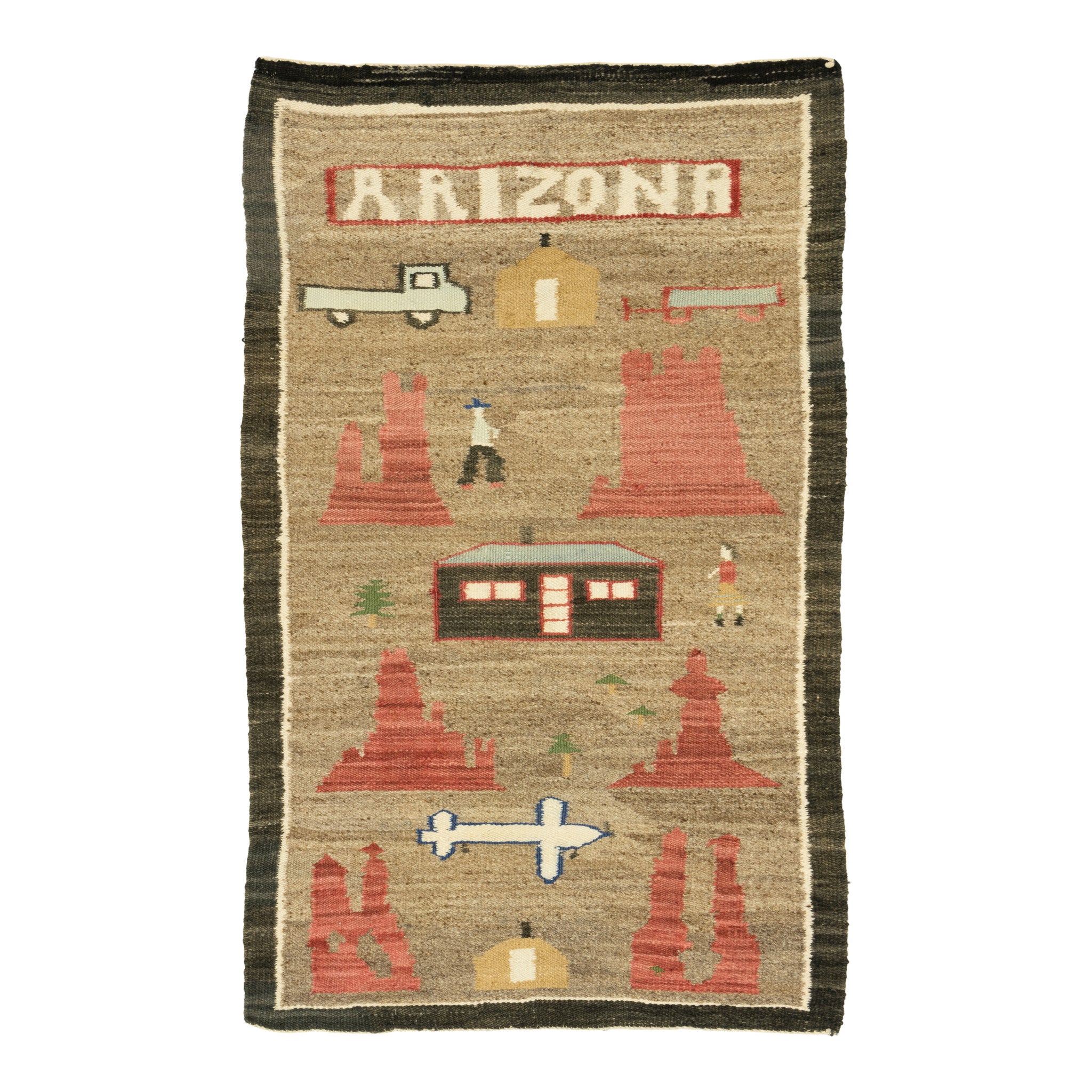 Navajo Pictorial, Native, Weaving, Wall Hanging