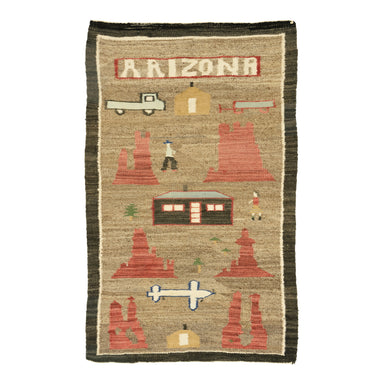 Navajo Pictorial, Native, Weaving, Wall Hanging