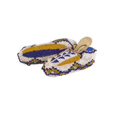 Sioux Fully Beaded Baby Moccasins, Native, Garment, Moccasins