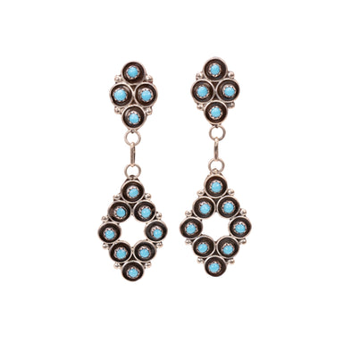 Zuni Shadowbox Earrings, Jewelry, Earrings, Native