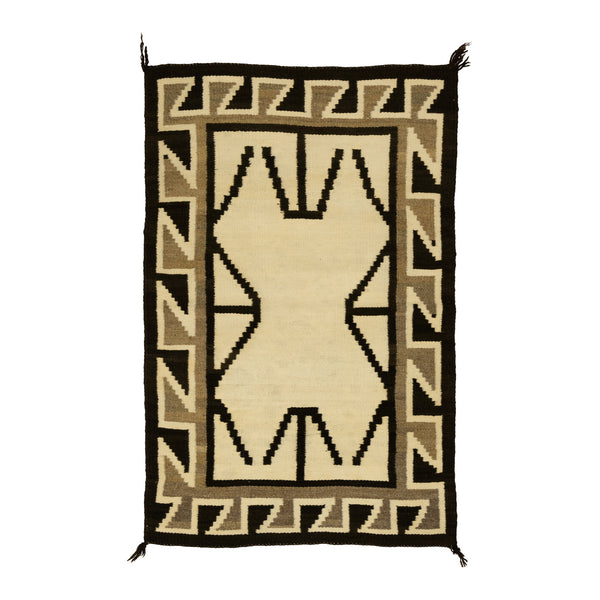 Navajo Two Grey Hills Double Saddle, Native, Weaving, Double Saddle Blanket