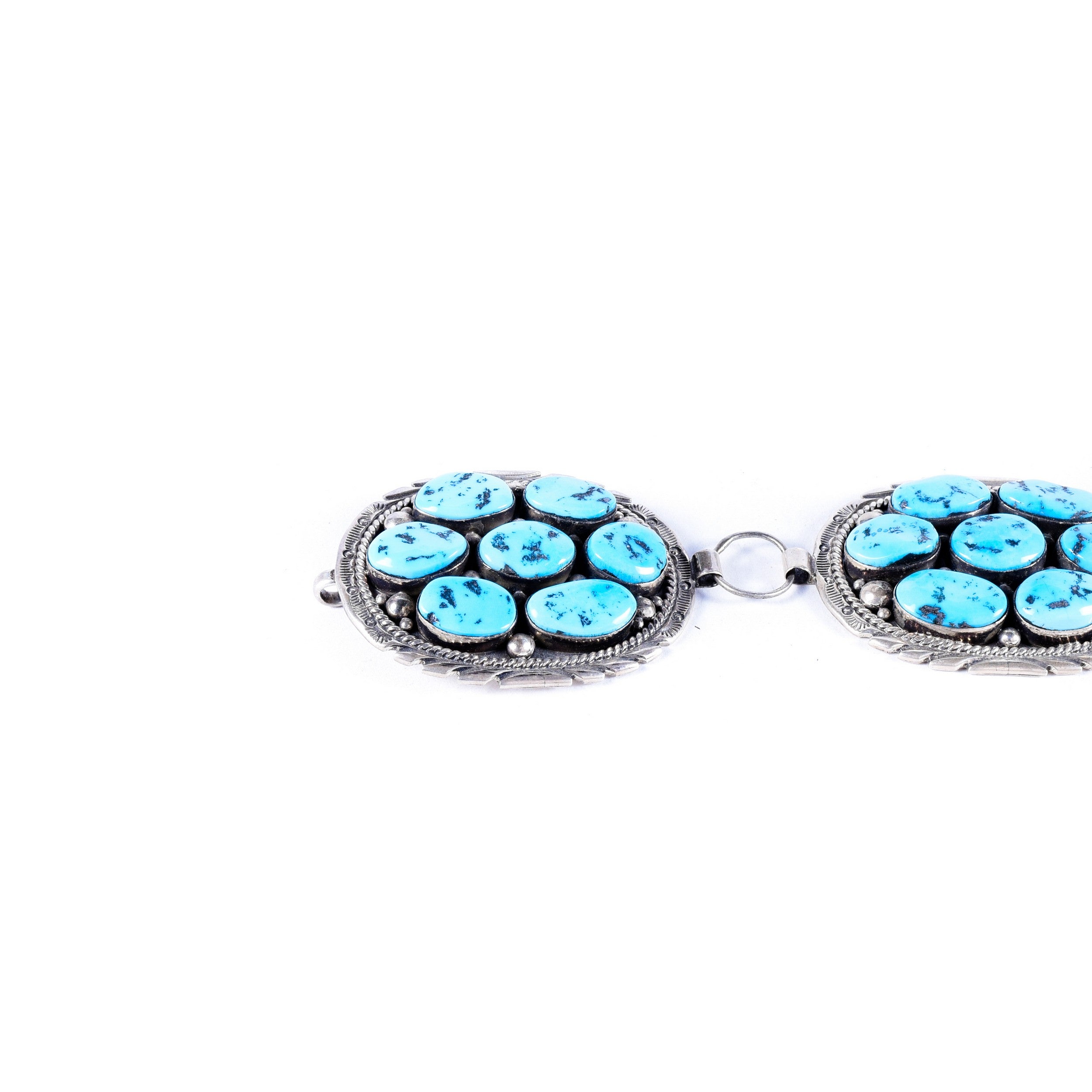 Navajo Sleeping Beauty Link Concho Belt, Jewelry, Belt, Native