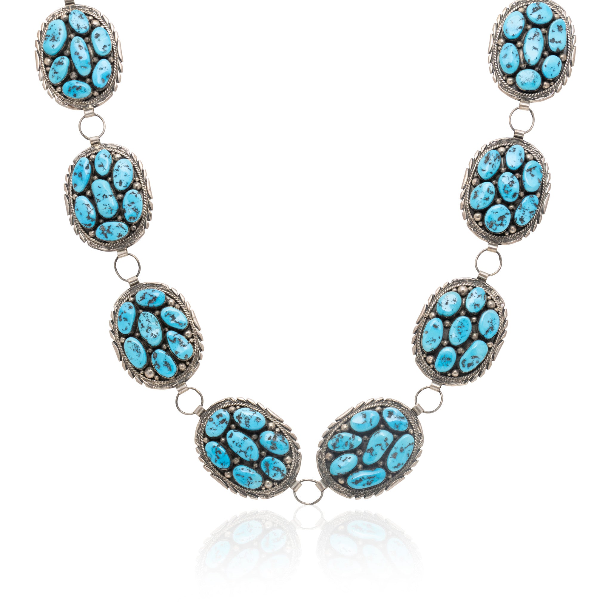 Navajo Sleeping Beauty Link Concho Belt