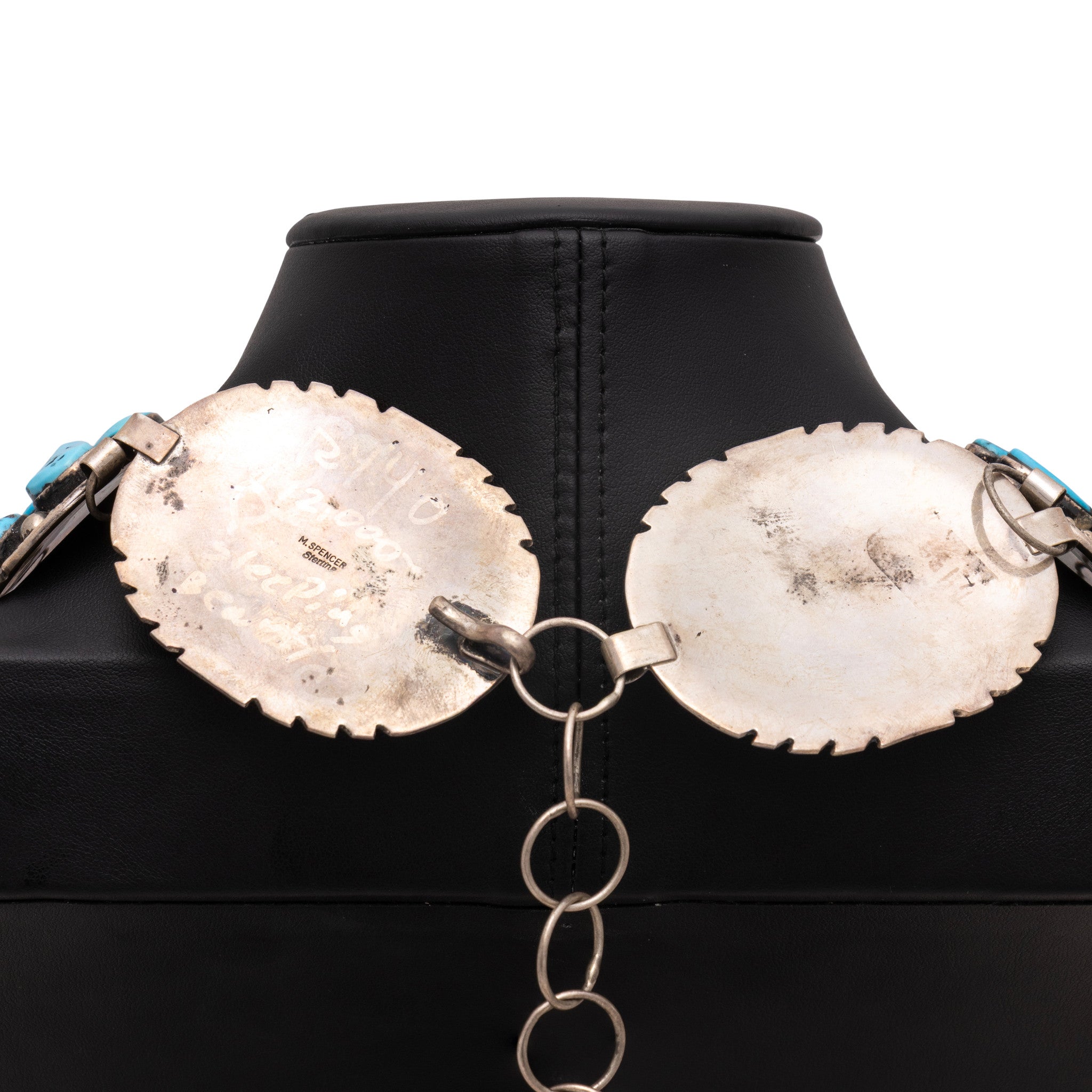 Navajo Sleeping Beauty Link Concho Belt