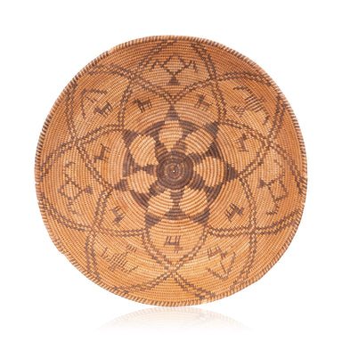 Pictorial Apache Basket, Native, Basketry, Vertical