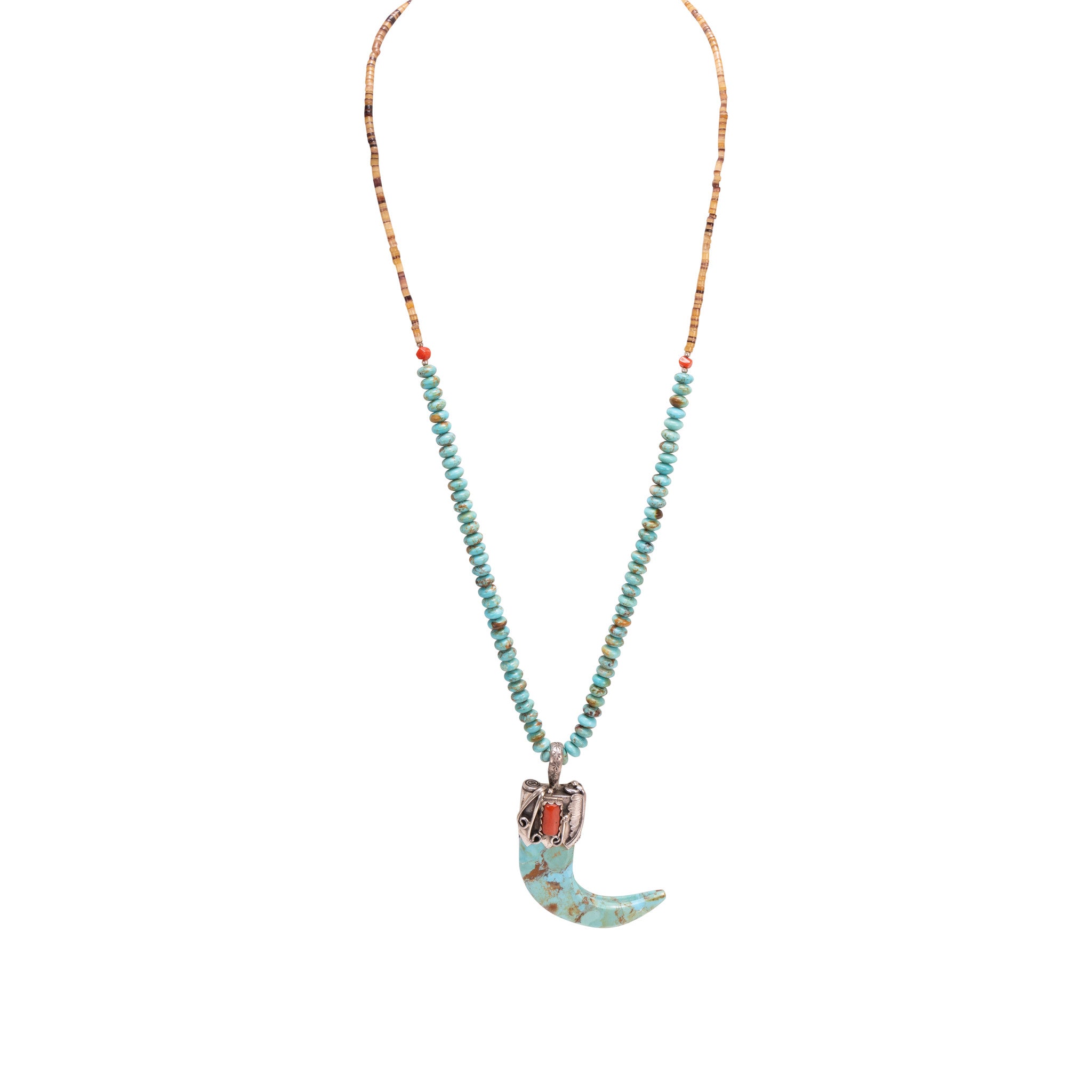 Turquoise Bear Claw Necklace