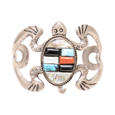 Zuni Sandcast Turtle Bracelet, Jewelry, Bracelet, Native