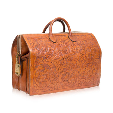 Rancher's Leather Tooled Valise, Western, Garment, Other