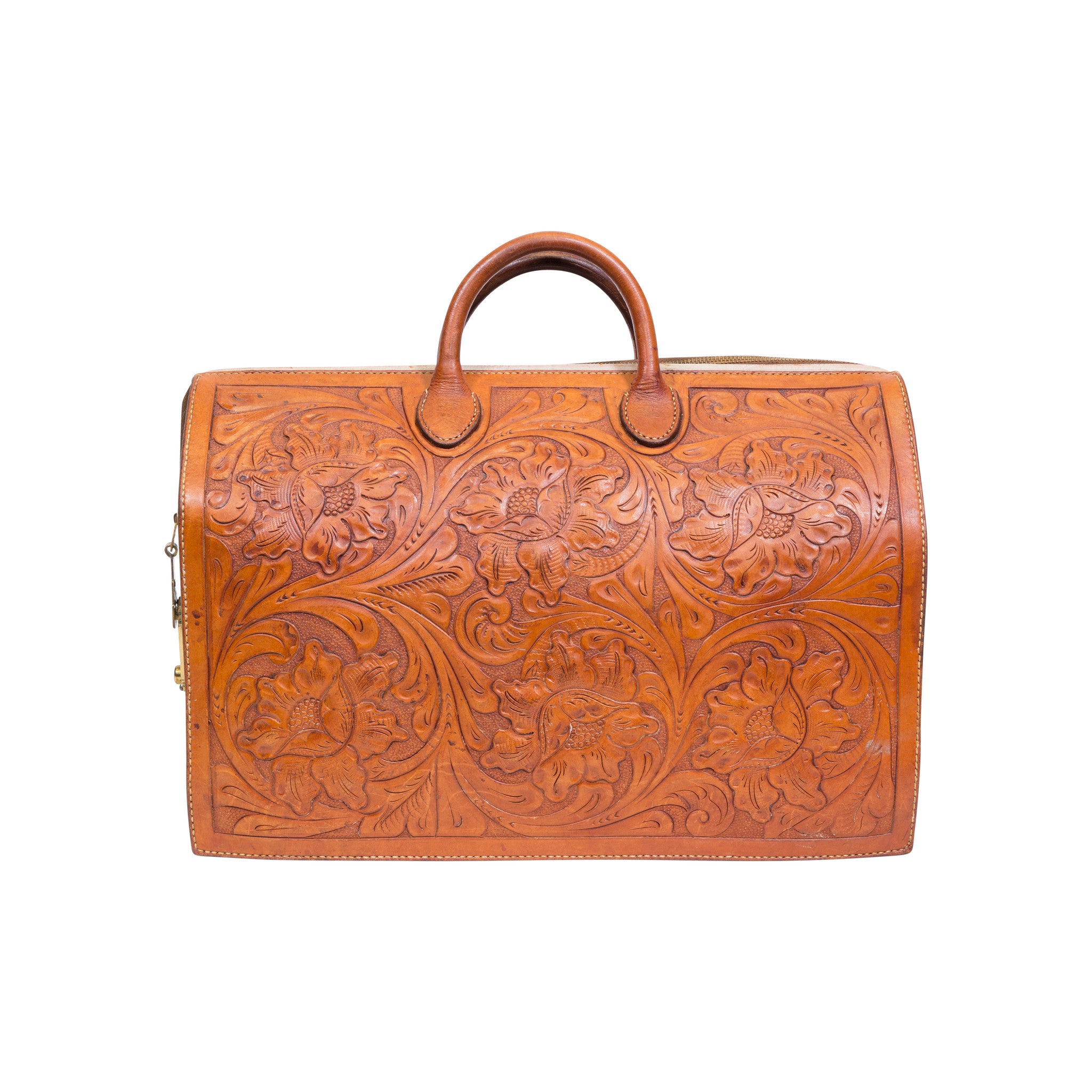 Rancher's Leather Tooled Valise