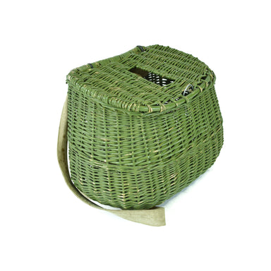 Duckweed Green Fishing  Creel, Native, Basketry, Fishing