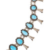 Navajo Sleeping Beauty Squash Blossom Necklace