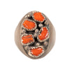 Coral and Sterling Ring