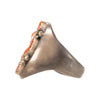 Coral and Sterling Ring