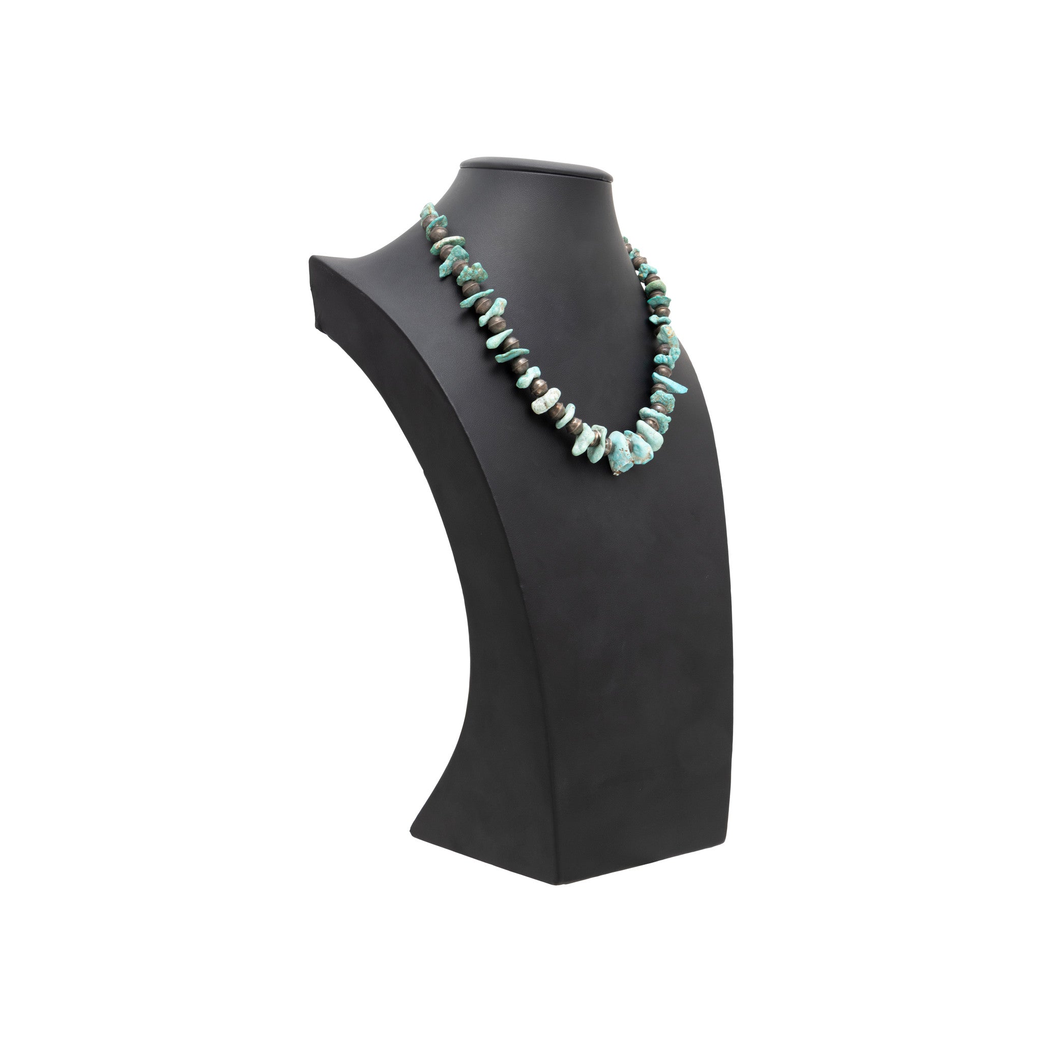Turquoise and Sterling Bead Necklace