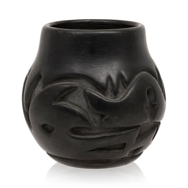Helen Shupa Black Ware Jar, Native, Pottery, Historic