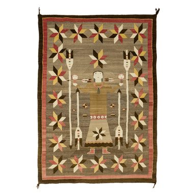Roy Rogers Navajo Pictorial, Native, Weaving, Floor Rug