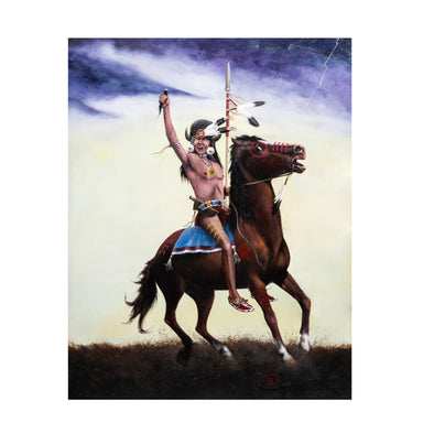 Trophy by Mario Rabago, Fine Art, Painting, Native American