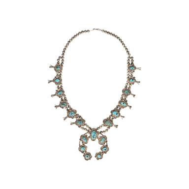 Navajo Turquoise Squash Blossom, Jewelry, Squash Blossom, Native