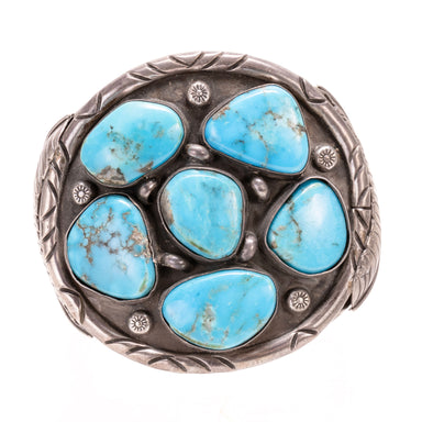 Navajo Turquoise and Silver Bracelet, Jewelry, Bracelet, Native
